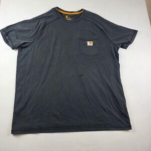 Carhartt Relaxed Fit Force Black T-Shirt Mens XL Short Sleeve Pocket Workwear
